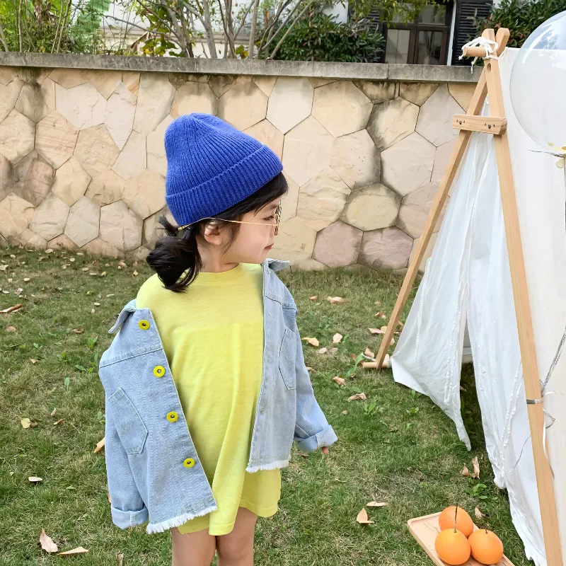 2020 модная футболка с разрезом для девочек платье Детские хлопковые длинные