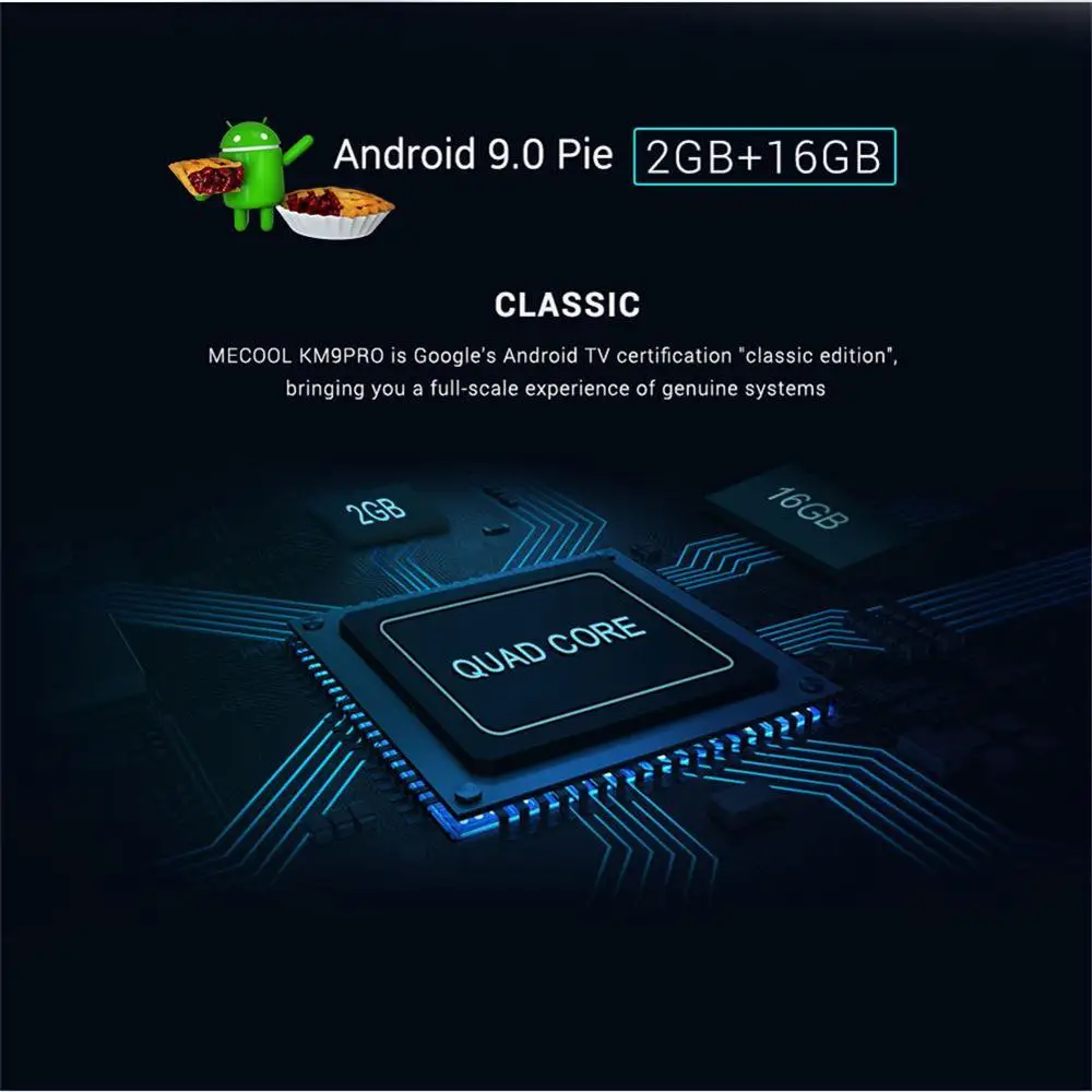Классическая ТВ-приставка Mecool KM9 Pro Android 10 0 Wi-Fi Amlogic S905X2 2 Гб ОЗУ 16 ПЗУ 4 ГБ 4K