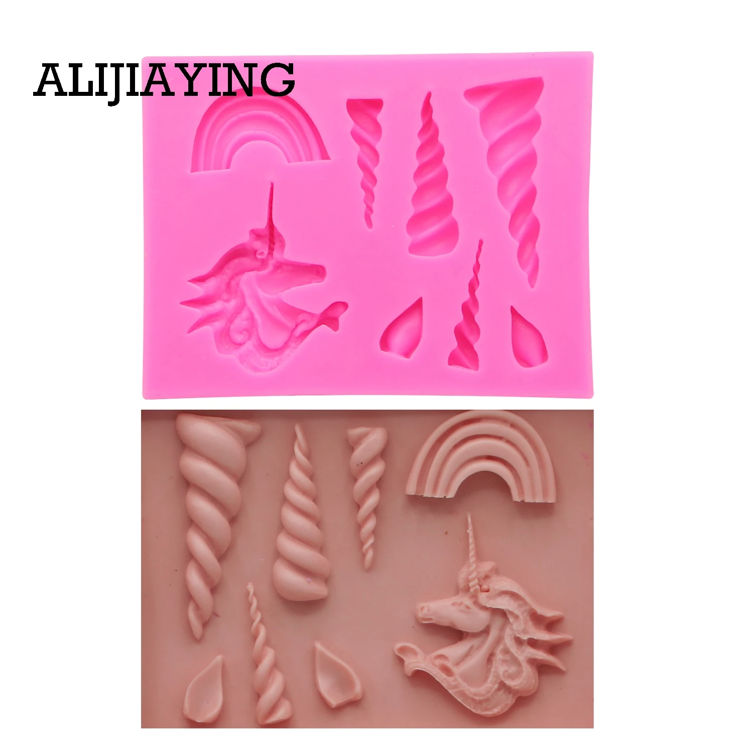 

M1420 DIY единорог Радуга Форма Sugarcraft силиконовая форма инструмент для украшения торта помадка шоколадная глина ремесло формы из смолы