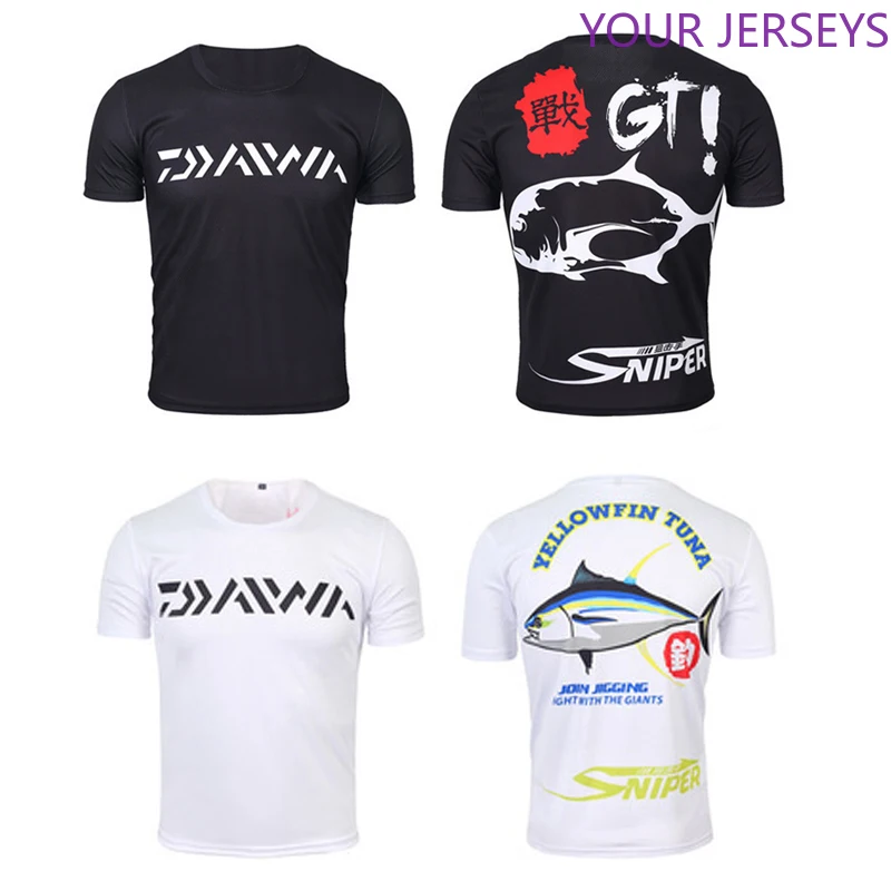 

1PC Daiwa XS-5XL Summer Men Fishing T-shirt Short Sleeve Fishing Shirt Breathable Arm Sleeves Fishing Clothing Drop Shipping