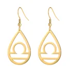 Женские серьги-кольца с 12 знаками Зодиака, 1 пара