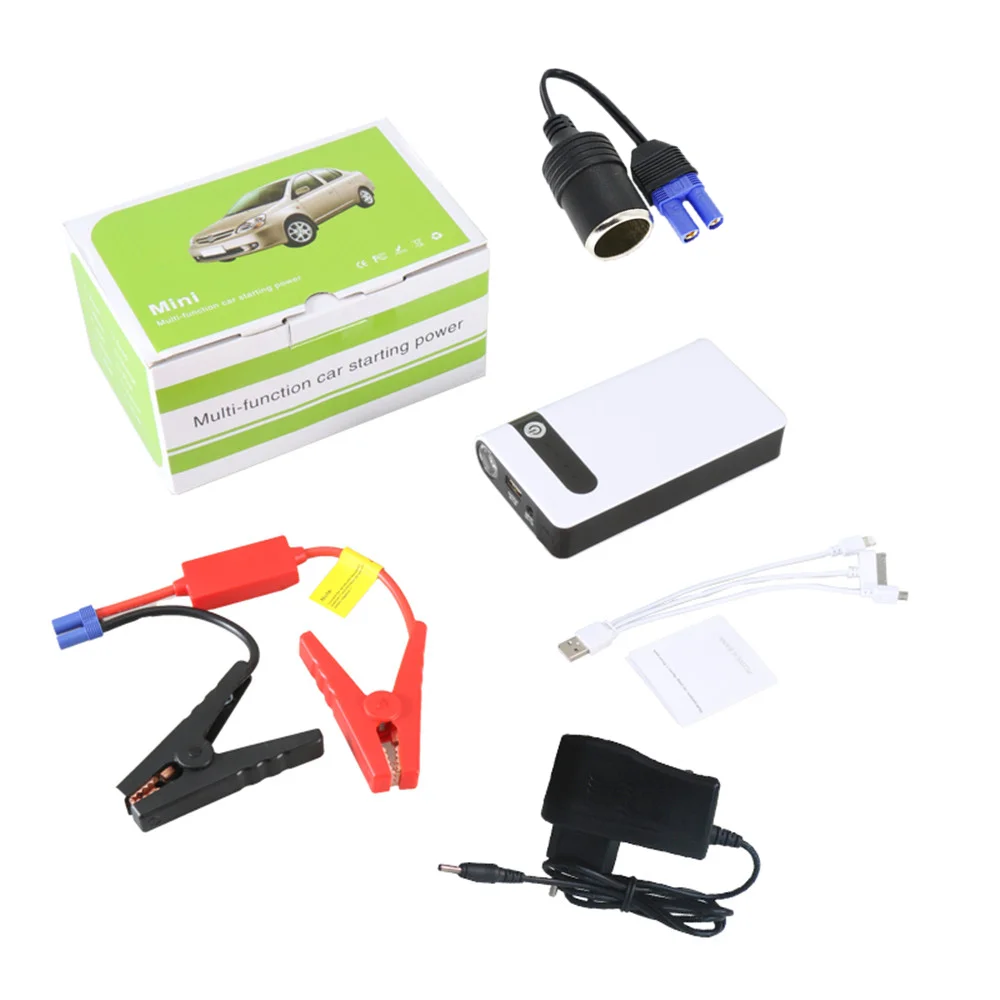 

GKFLY Mini Car Jump Starter 12V Emergency Booster Starting Device Cables New Portable Power Bank Car Charger Battery SOS LED