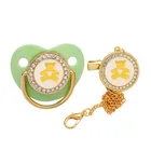 Детская Успокаивающая Соска Chupeta, соска-пустышка с зажимом на цепочке, силиконовый алмаз, детский чистящий материал, Соска-пустышка