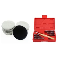 1 set automatic letter number stamping metal punch stamp tools kit 10 pcs 125 mm car polishing pad