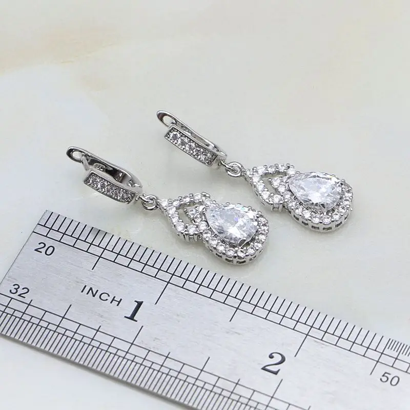 Ювелирные изделия из серебра 925 пробы Белый Австралийский Кристалл ювелирные