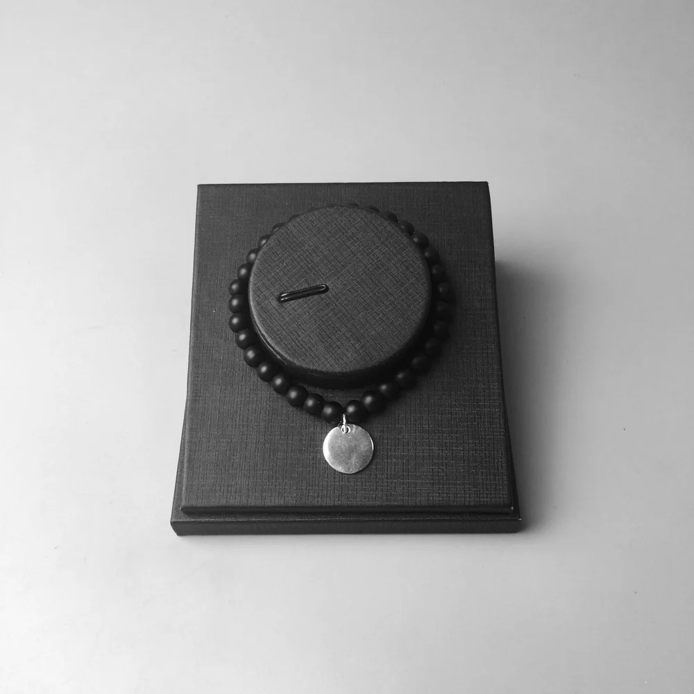 6MM Black Obsidian Beads Strand Bracelets 925 Sterling Silver Round Disc Charm Bangles Women Men Jewelry Accessories | Украшения и