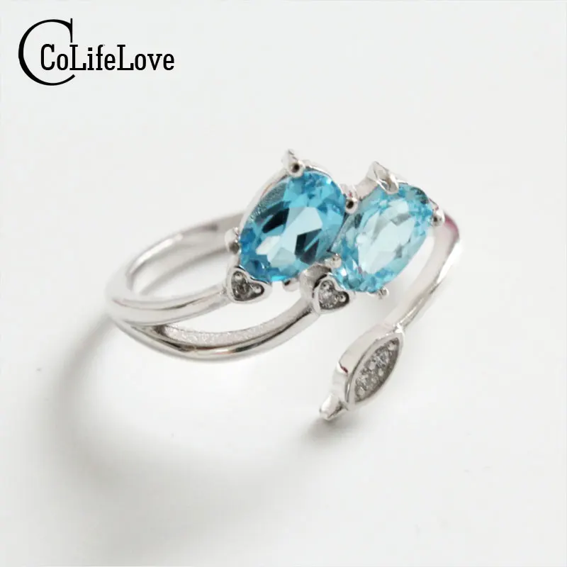 Женское кольцо из серебра 925 пробы с топазом 4 Х6 мм|rings for ring toss|ring of o jewelryjewelry mounts |