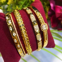 missvikki luxury trendy retro golden hollow mesh bangle ring for women bridal jewelry sets wedding perfect gift high quality