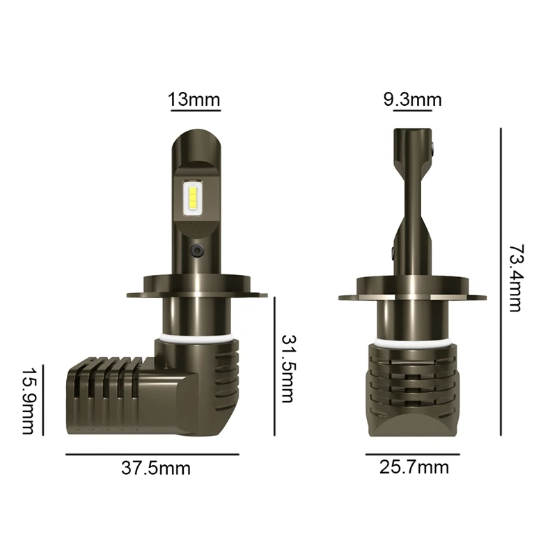 2 шт. P10 Автомобильные светодиодные фары для автомобиля H7 H4 с чипами Csp 6000K