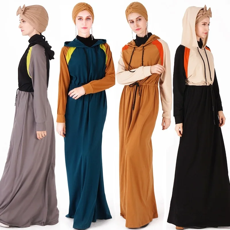

Новинка Осенняя мусульманская женская одежда Спортивный Повседневный халат одежда