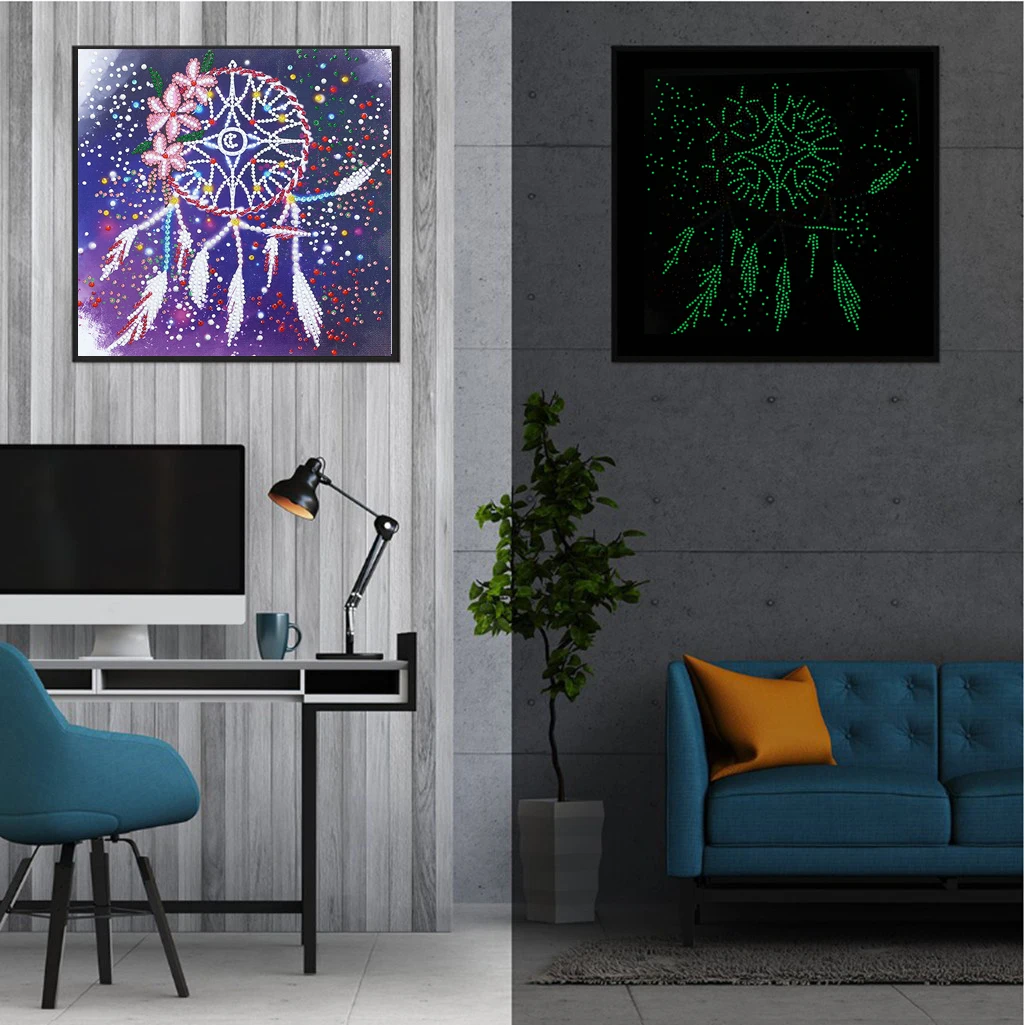 5D светящаяся алмазная живопись Ловец снов милые наборы для взрослых детей