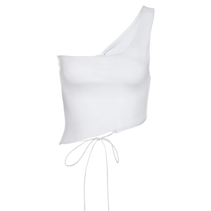 

2020 Sexy Hollow Backless White Black Tank Top Women Summer Korean Club Party Wear Camisole Femme Crop Tops Slim Soft Vest Tee