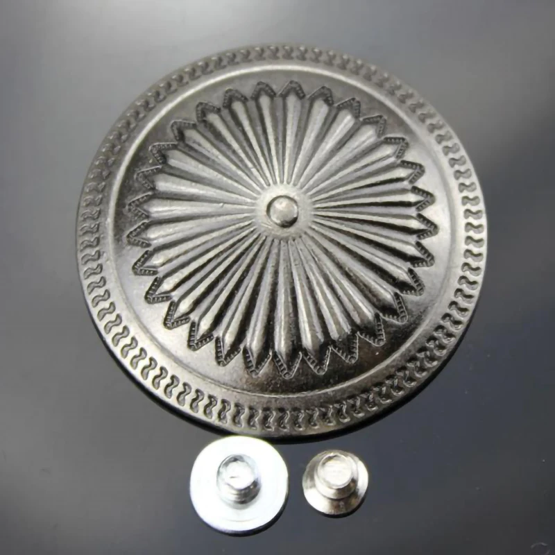 Сплав круглый щит Кошелек Пряжка Маргаритка тиснением для кошелек пояс Сумка