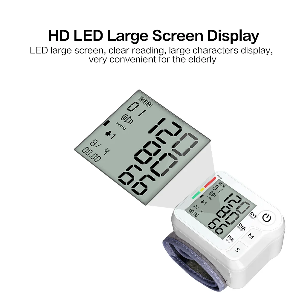 Монитор артериального давления на руку тонометр манжетах монитор сердечного