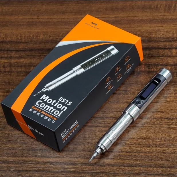 MINIWARE ES15 Intelligent Motion Control Electric Screwdriver USB Chargeable Cordless 16pcs 4mm Bit Set LED Light | Инструменты