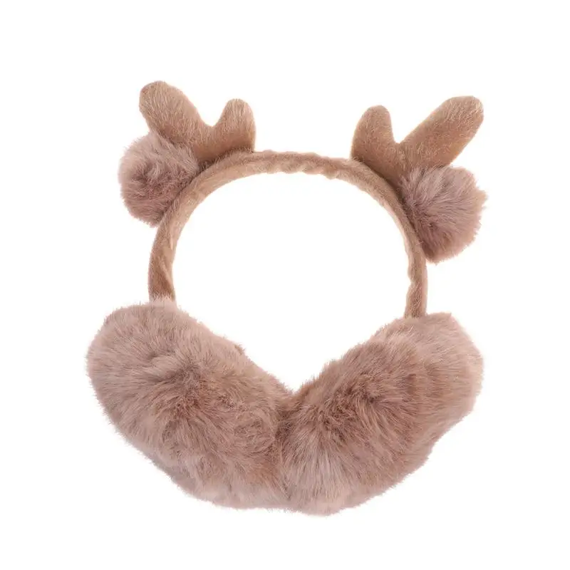 Cartoon Lovely Elf Shaped Ear Warmer Winter Plush Ear Covers Headwear Winter Accessory for Girl Lady Keep Warm
