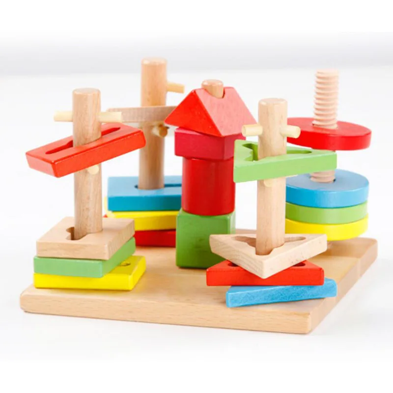 Строительные блоки Монтессори деревянные игрушки для детей в подарок |