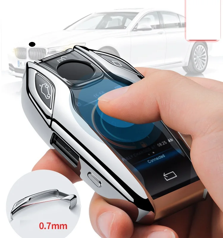TPU Car Key Case LED Display Full Cover Case For BMW 5 7 Series G11 G12 G30 G31 G32 i8 I12 I15 G01 X3 G02 X4 G05 X5 G07 X7