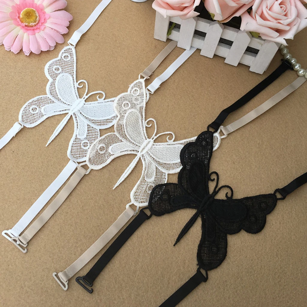 

Кружевной бюстгальтер с бабочками и перекрестными лямками на спине, регулируемый сексуальный сменный преобразователь, бюстгальтер на брет...