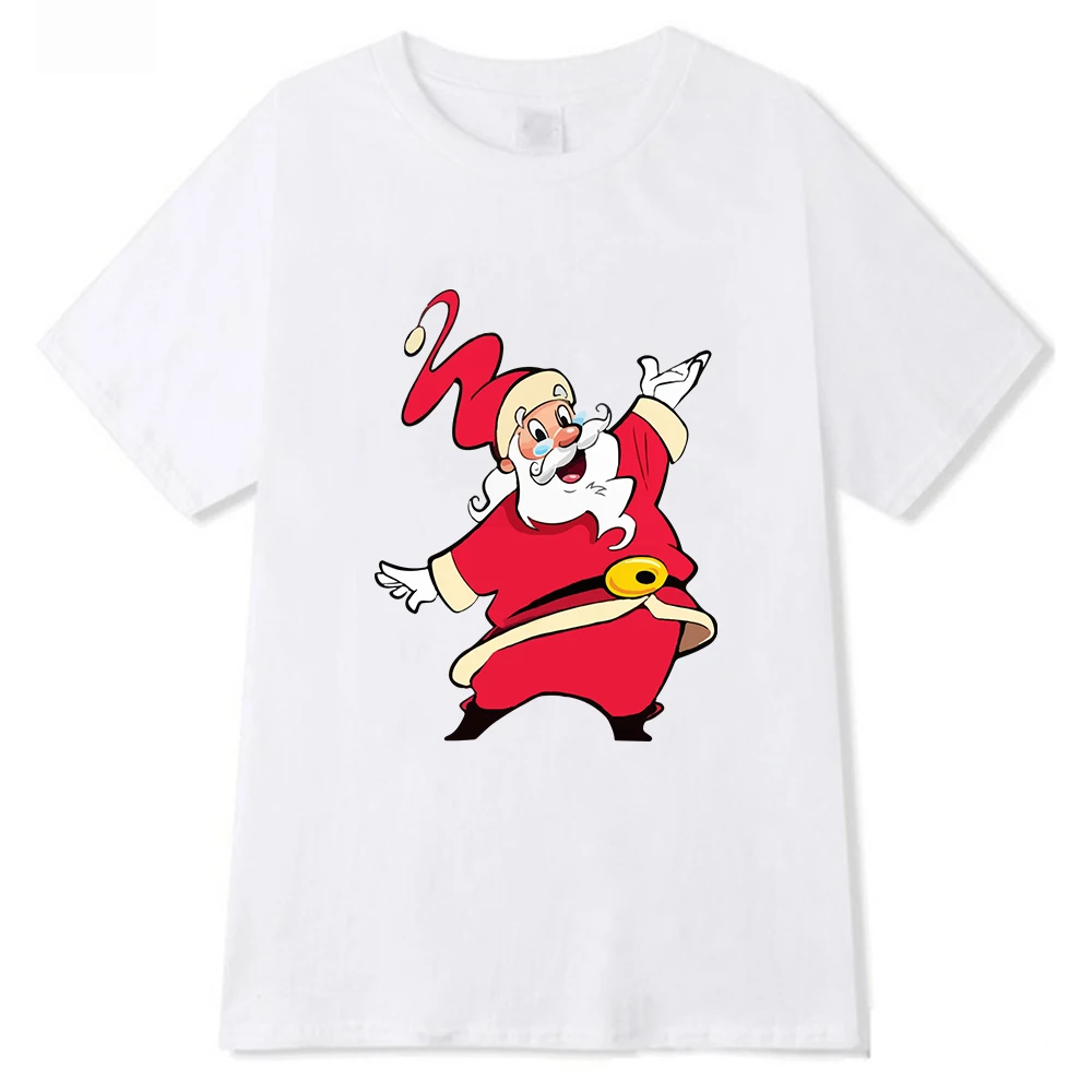 

Kawaii Santa Claus T-shirt Funny Printed Streetwear Plus Size T-shirt
