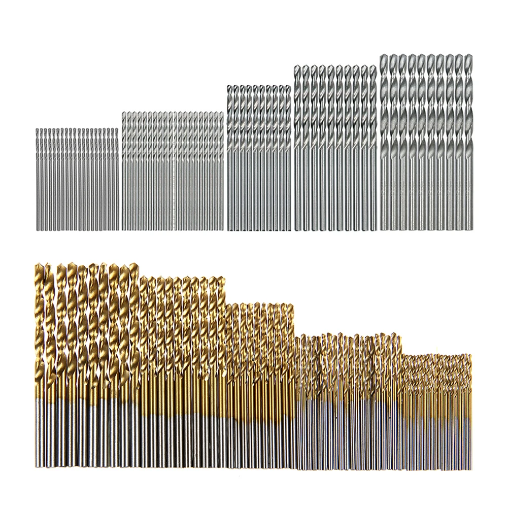 

70pcs Titanium Coated Drill Bit High Speed Steel Drill Bit Straight Shank Drill Twist Drill 1 / 1.5 / 2 / 2.5 / 3MM