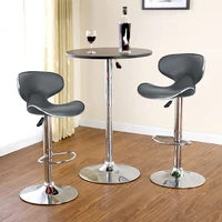 2pcs bordered butterfly chair bar stools height adjusted rotatable kitchen pu leather bar stool for home bar funiture hwc