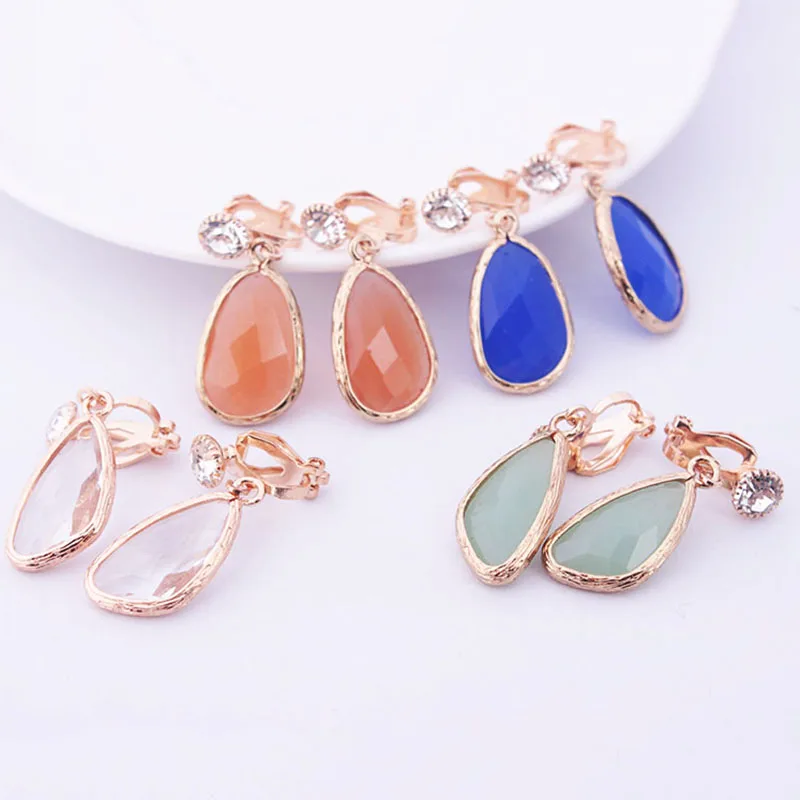 Женские серьги клипсы для ушей модные геометрические в Корейском стиле женщин