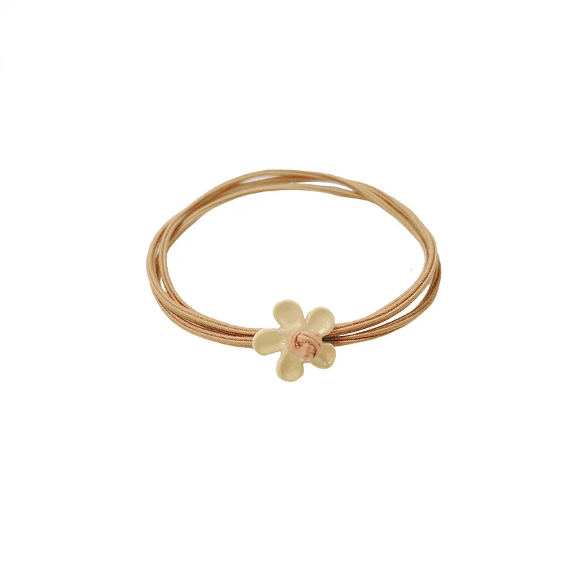 Милые Многослойные эластичные повязки для волос с милыми цветами женщин и