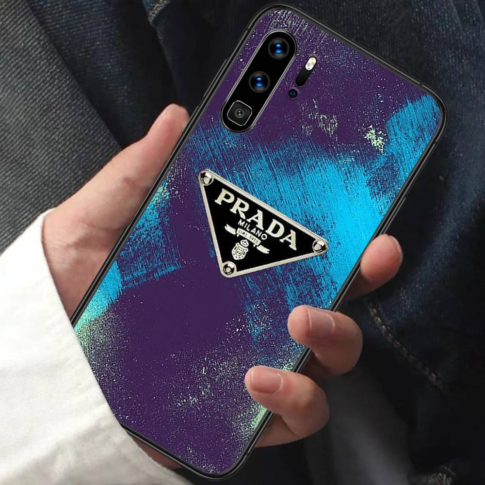 

Italy Luxury Brand Phone Case For HUAWEI P 9 10 20 30 40 Lite smart Pro Z 2019 Nova 5T 6 7 i black Shell Luxury Funda Fashion