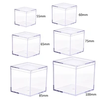 square box clear plastic storage box clear ring holder acrylic case square cube props box props box jewelry display storage box