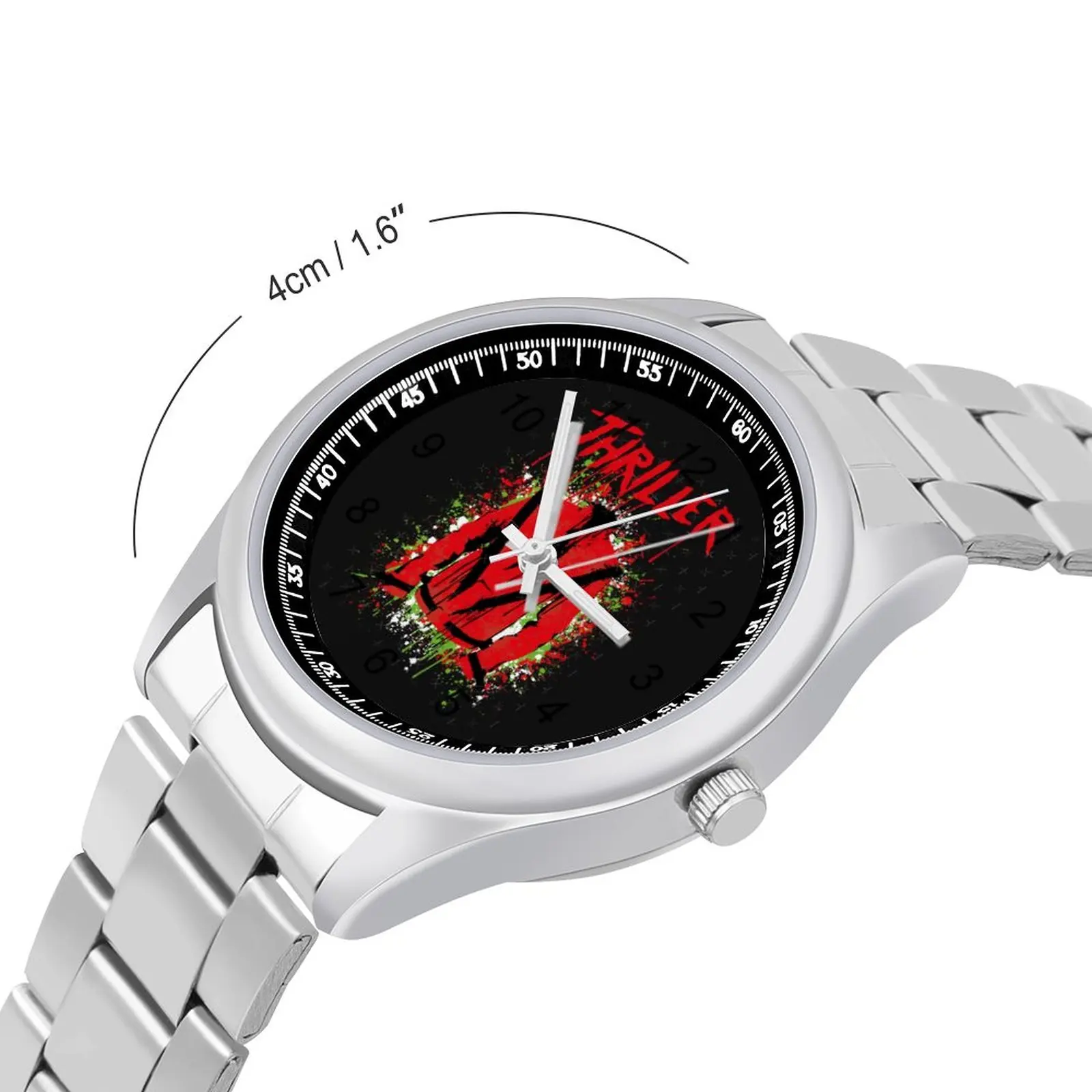 Кварцевые часы Майкла Джексона наручные из нержавеющей стали с фотографией