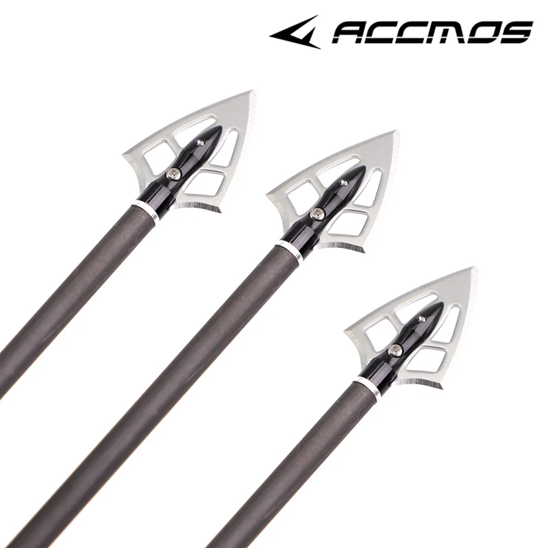 Стрелы для стрельбы из лука 100/125 зерна наконечник стрелы острые 2/3 лезвий