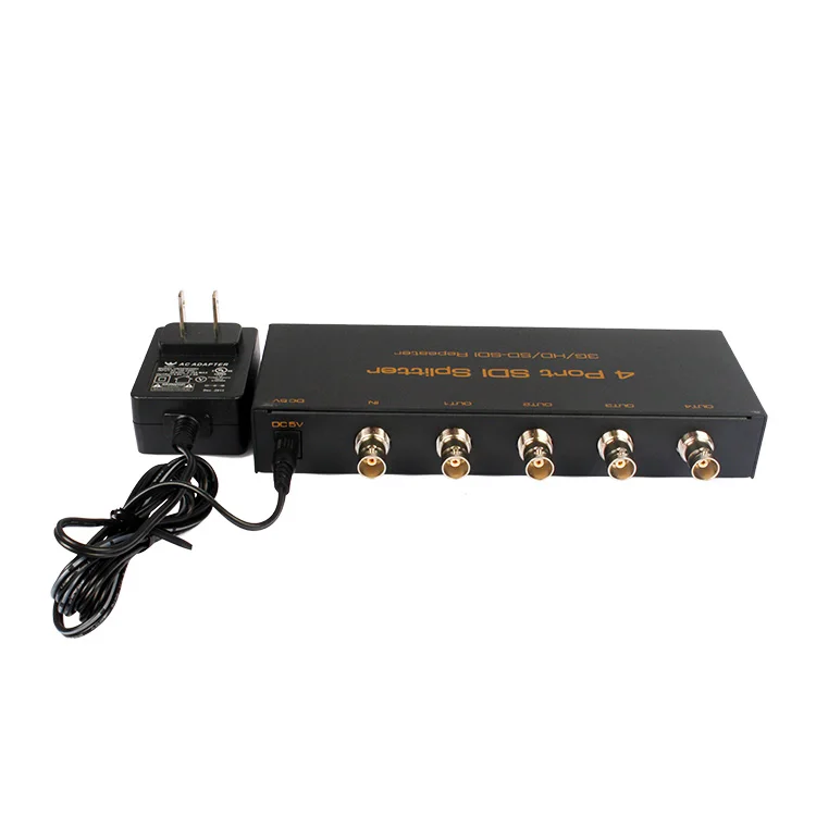 SD/HD/ 3G SDI 1x4 SDI Splitter 1080P one input 4 outputs Extender SDI HD-SDI 3G-SDI 1x4 Splitter Distribution Amplifier Repeater