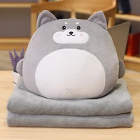 air conditioning blanket cartoon pillow quilt can be used for office nap home pillow sofa dual use three in one pillow blanket