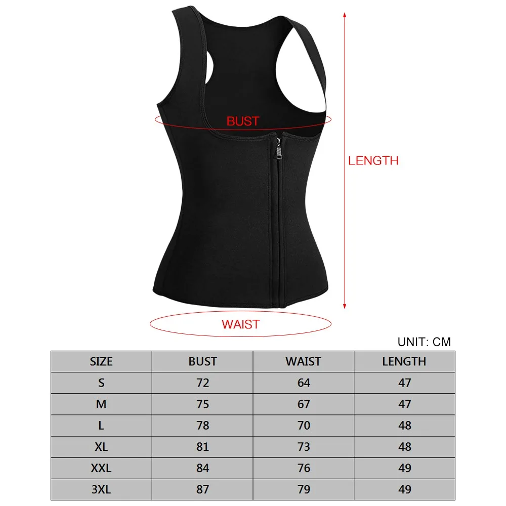

Women Neoprene Sauna Vest Waist Trainer Slim Corset Weight Loss Compression Body Shaper Vest