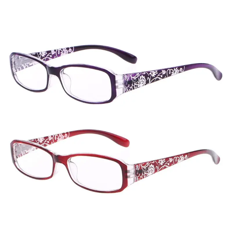 

Women Lady Spring Hinge Flower Print Resin Reading Glasses Presbyopic +1.0~+4.0