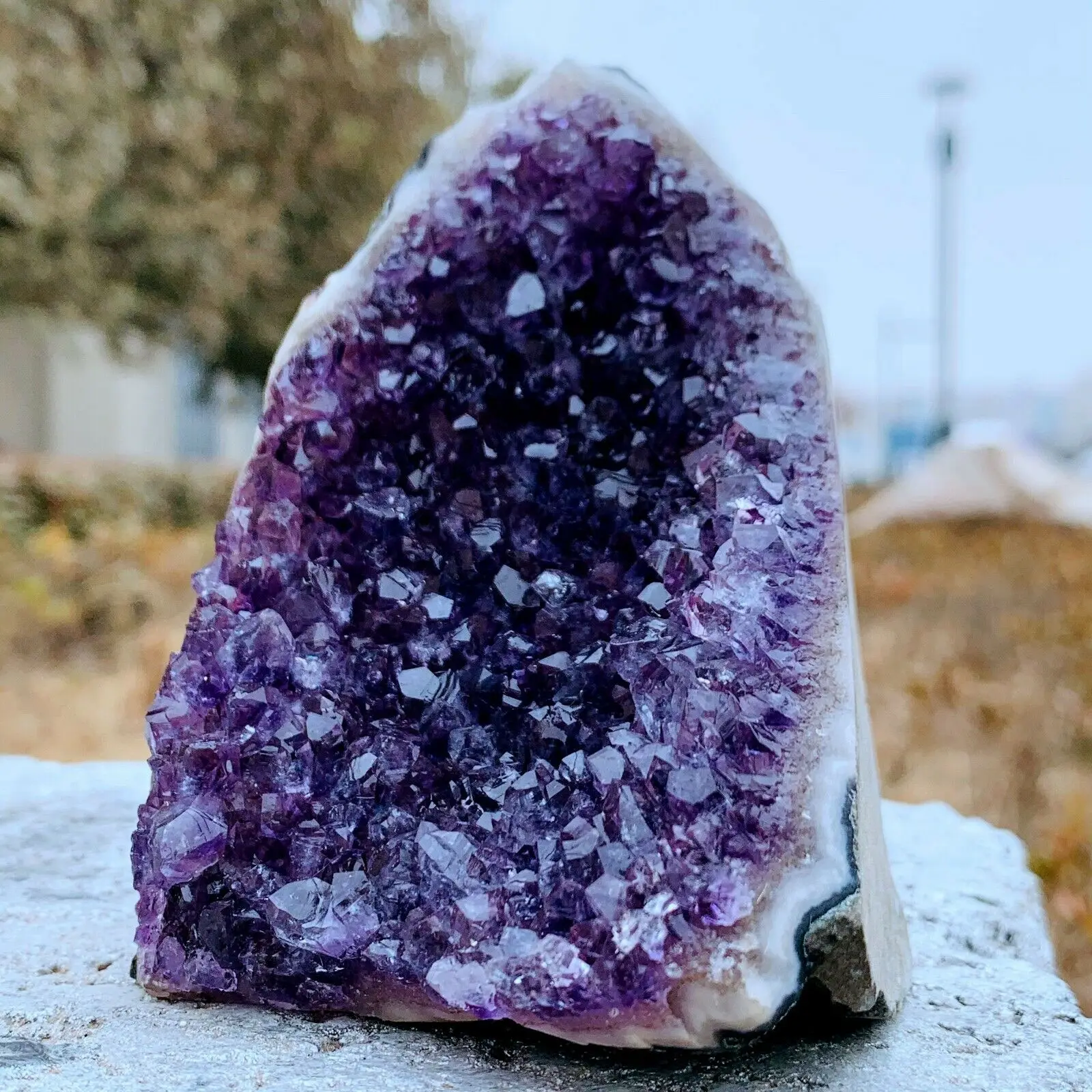 

Beautiful Amethyst cave stone natural crystalline energy healing home furnishings gift