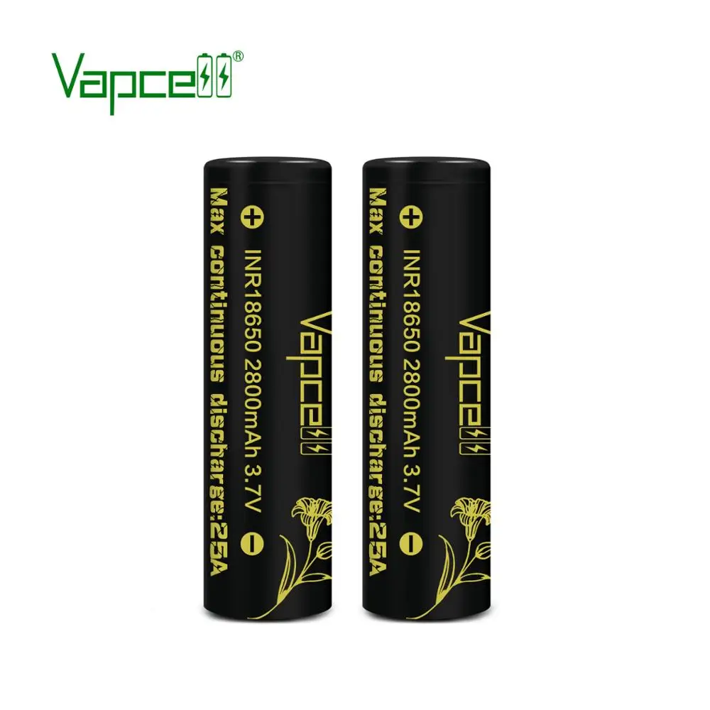Vapcell 18650 2800 мАч 25A зарядка li lon 3,7 переобернутый VTC5D beat VTC5A равный vtc6a фонарик батареи