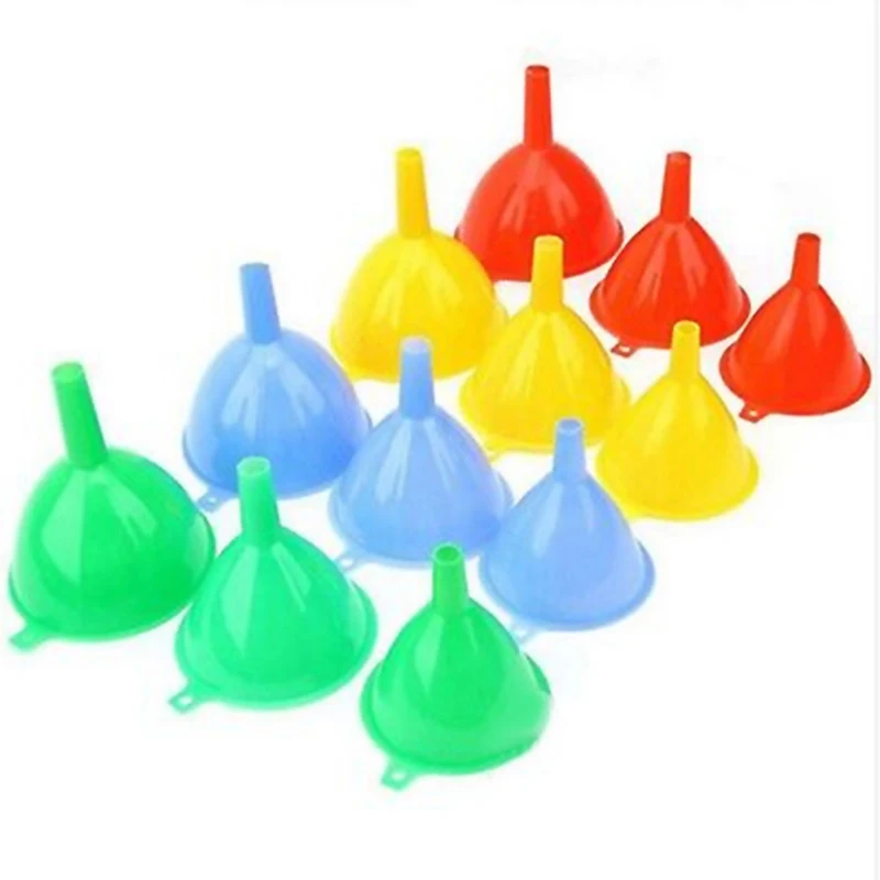 

3PCS Plastic Kitchen Oil Water Cooking Funnel Tool Color Random Set B7U4