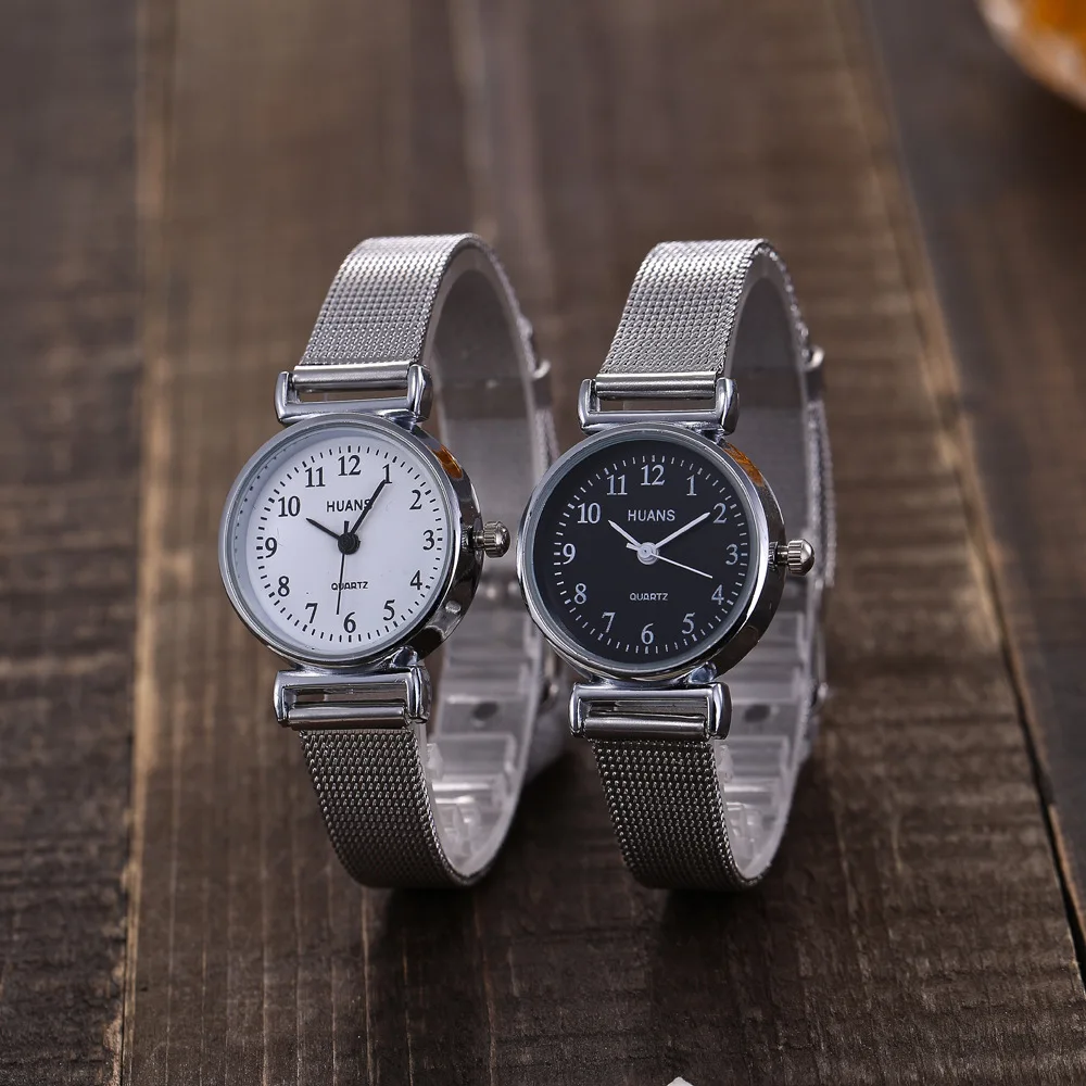 

New style fashion watch Korean ladies fashion fine mesh strap watch Simple alloy mesh strap digital small dial all-match Quartz