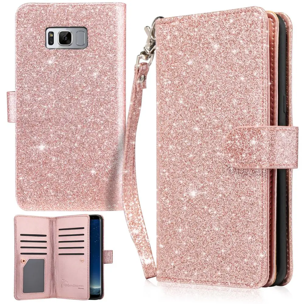 Чехол кошелек для скворечной комнаты из блестящей искусственной кожи флип чехол