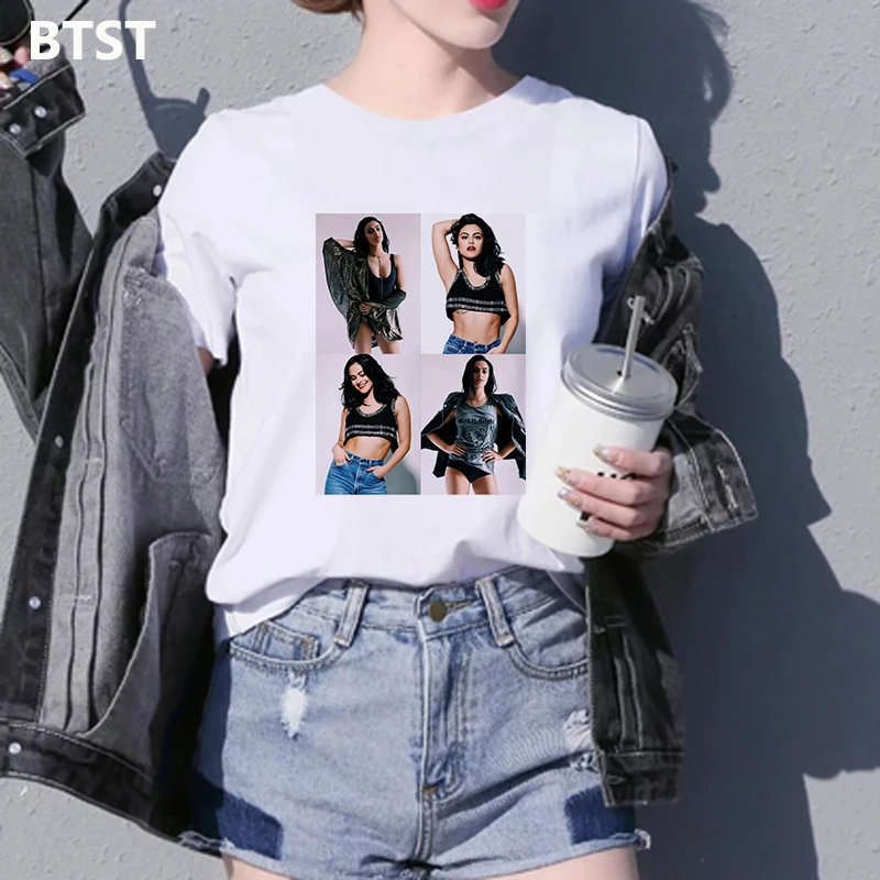 Футболки Riverdale для женщин из хлопка В готическом стиле уличная Harajuku Графические