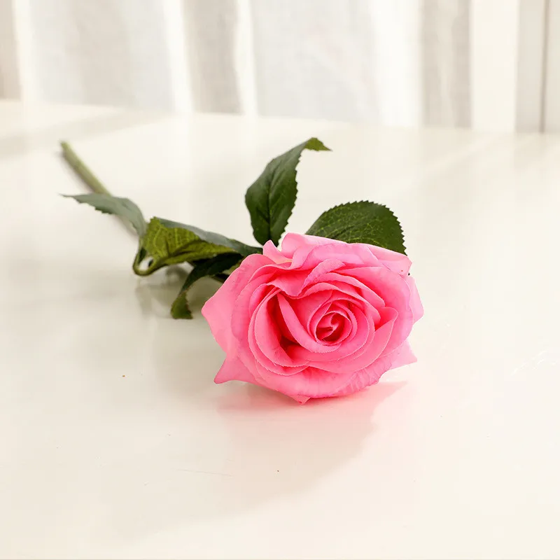 Высококачественная Осенняя искусственная Роза лист 1 шт. цветок Шелковый для