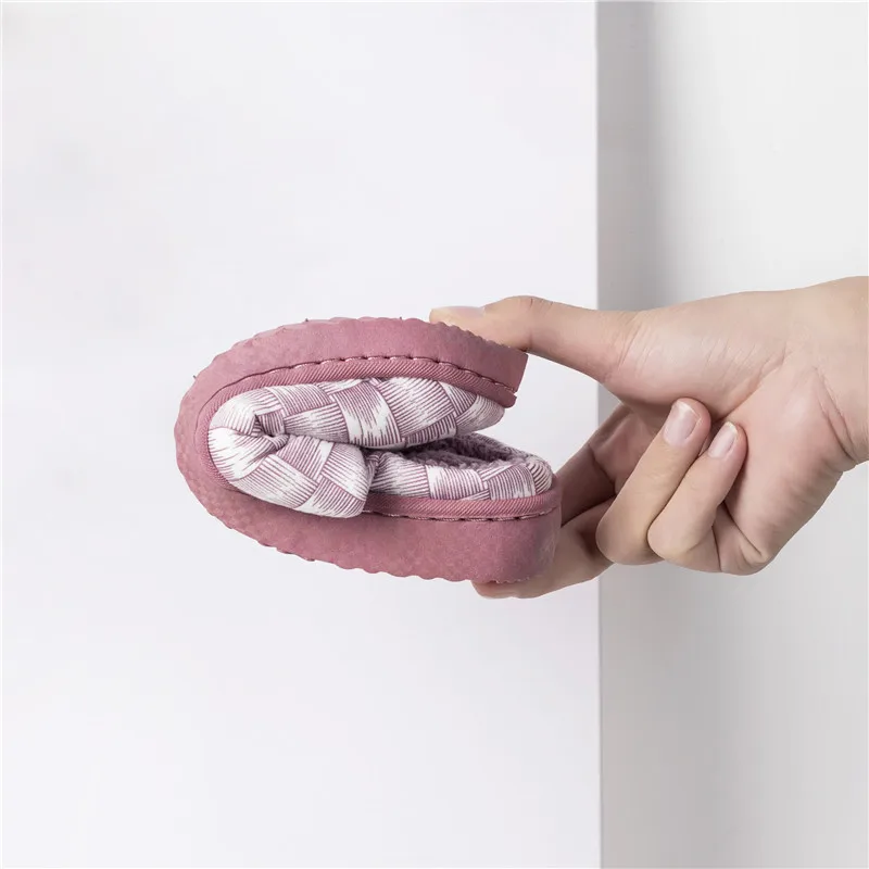 Женские домашние тапочки KushyShoo теплые хлопковые в клеточку для пар мужская обувь