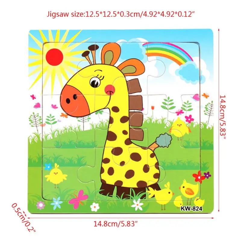 

Wooden Jigsaw Puzzles for Kids Ages 2-5 Toddler Educational Learning Toys