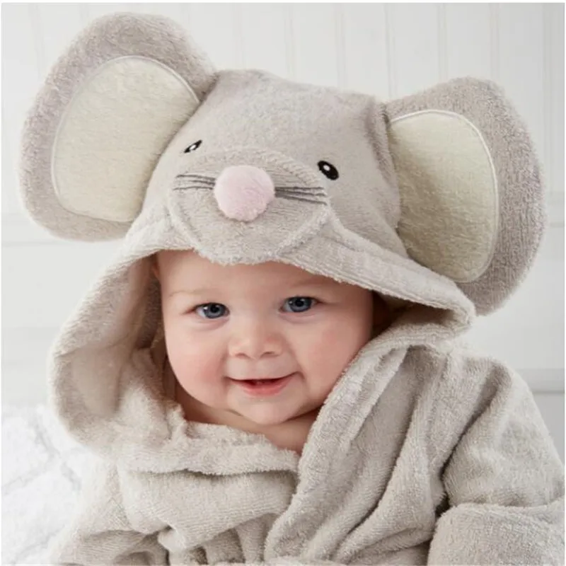 Cartoon Animals Baby Robes Elephant Soft Comfortable Long-Sleeve Long children's pajamas Girls Robes Baby Boy pajamas