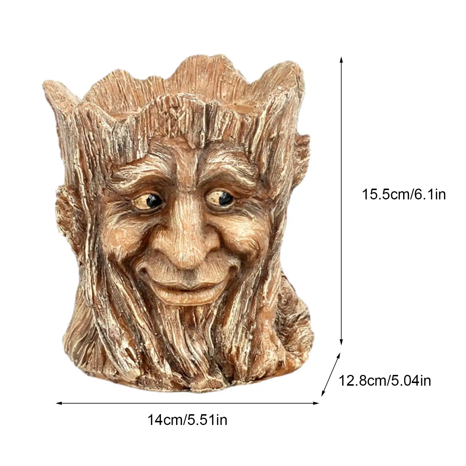 

Retro Resin Flowerpot Old Man Planter Container Without Plants Simple And Retro Sculpture Suitable For Decorative Gardening