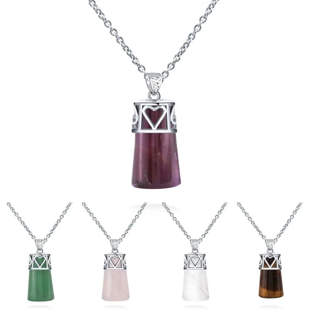 Ожерелье с подвеской из натурального хрустального камня исцеляющая чакра