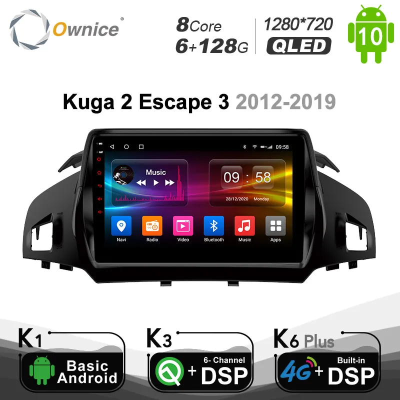 6G + 128G Ownice Android 10 0 2 din 8Core автомобильный DSP 4 аппарат не привязан к оператору сотовой