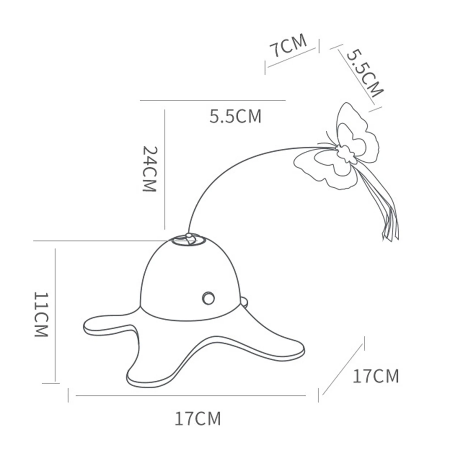 

Electronic Pet Cat Toy Automatic Cat Exercise Toy Butterfly Stick Intelligent Rotating Toys JA55